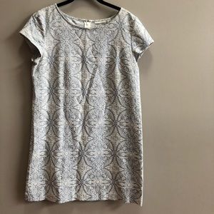 Halogen Blue and white patterned dress, Size M
